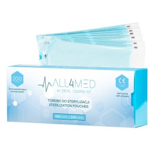 ALL4MED TOREBKI DO STERYLIZACJI W AUTOKLAWIE 100MM X 230 MM 200SZT