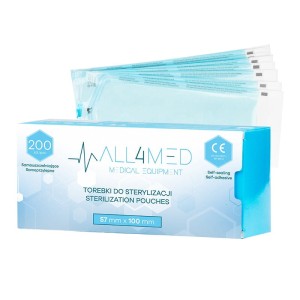 ALL4MED TOREBKI DO STERYLIZACJI W AUTOKLAWIE 57MM X 100 MM 200SZT