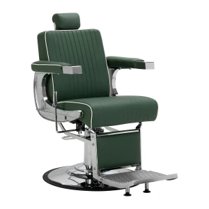Gabbiano fotel barberski Visionerio zielony chrom rama