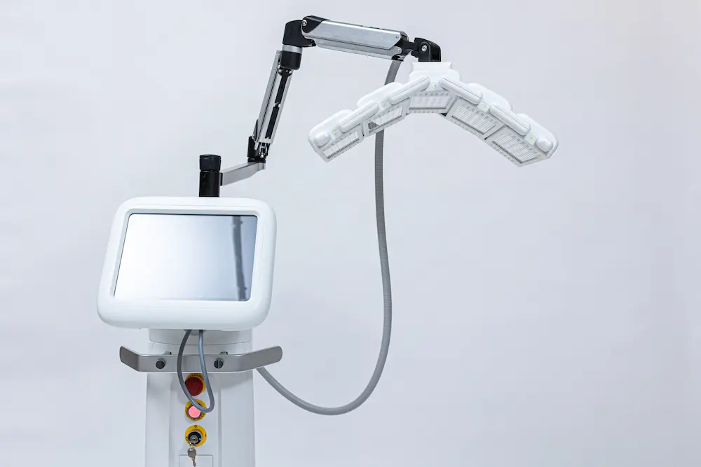 Duży panel ustawień urządzenia do światłoterapii PDT Premium Medical z dotykowym wyświetlaczem
